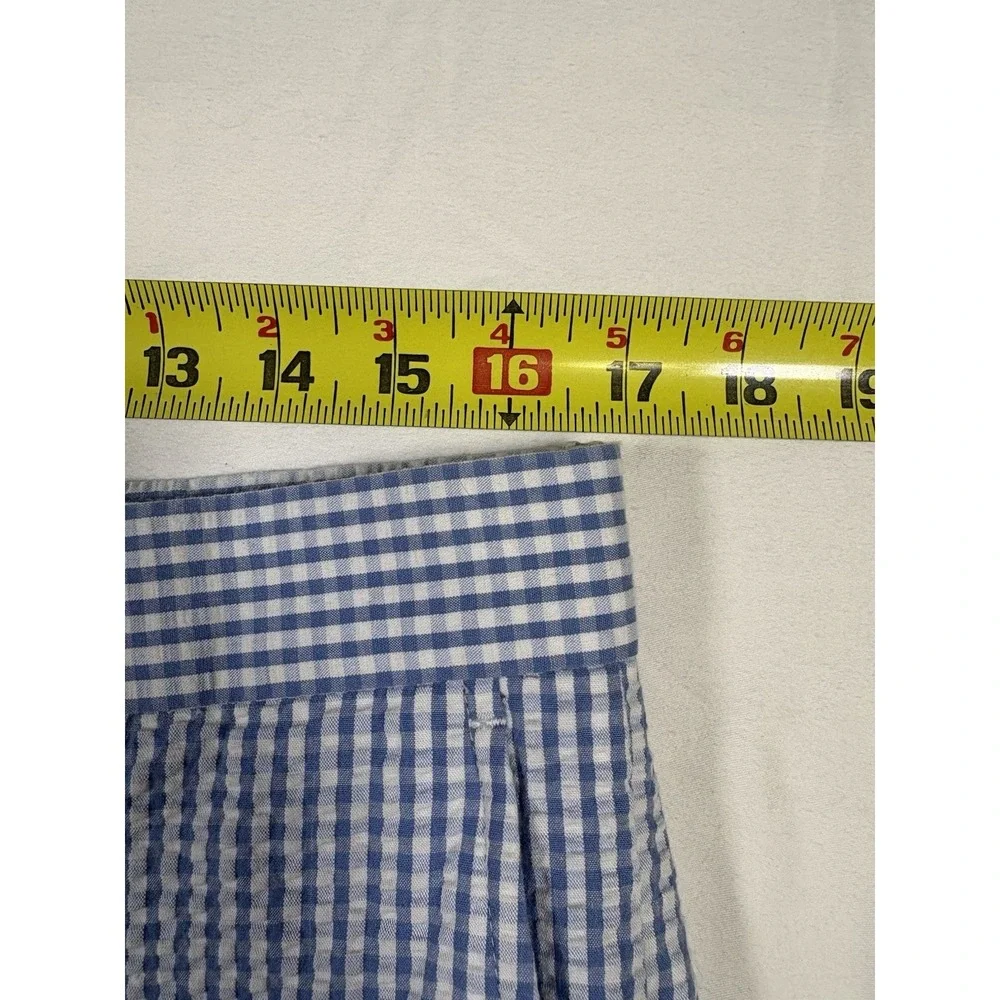 Southern Tide Mens 34 Blue White Plaid Seersucker The Skipjack Shorts